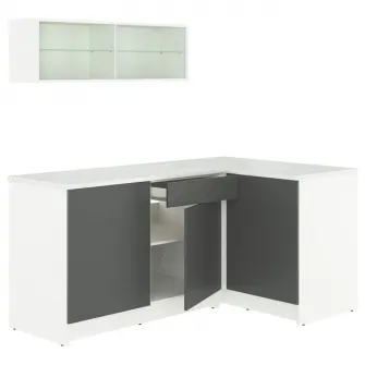 IKEA KNOXHULT Bucatarie colt, gri inchis + servicii de modelare si vizualizare CADOU