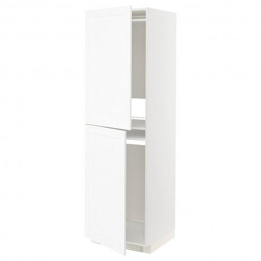 core Caution Corporation IKEA METOD Corp inalt frigider/congelator, alb EnkOping/alb aspect lemn,  60x60x200 cm