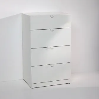 STORKLINTA Comoda 4 sertare, alb, 70x50x98 cm