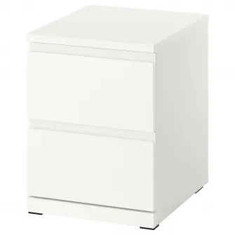 STORKLINTA comoda 2 sertare, alb/cu 2 sertare, 40x50x53 cm