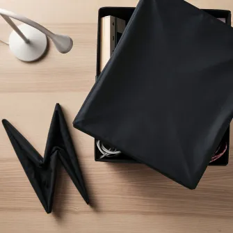 IKEA DRONA Capac, negru textil, 39x34 cm