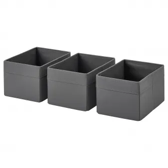 IKEA DRONA Cutie, gri inchis, 18x25x15 cm
