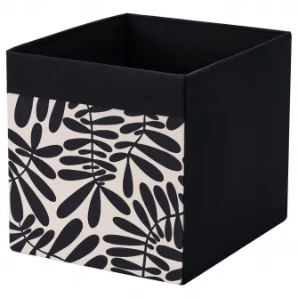 IKEA DRONA Cutie, negru/alb murdar, 33x38x33 cm