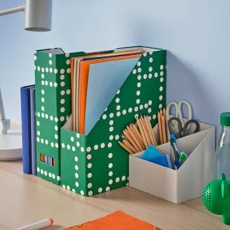 IKEA FJADERHARV Biblioraft, verde/buline