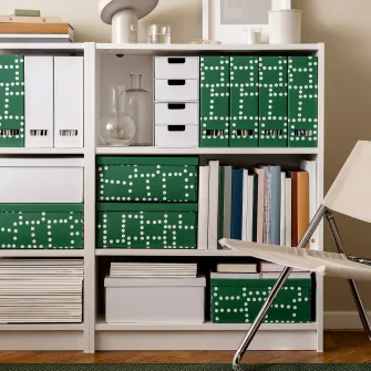 IKEA FJADERHARV Biblioraft, verde/buline
