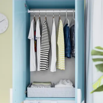 IKEA LASTARE Combinatie dulap, alb/albastru, 60x42x201 cm