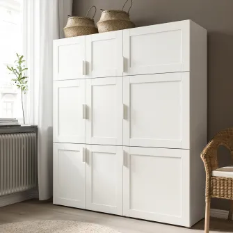 IKEA SANNIDAL Usa cu balamale cu amortizor, alb, 60x40 cm