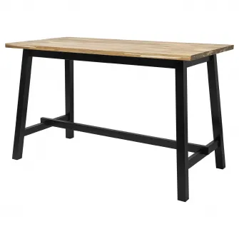 IKEA SKOGSTA Masa, inaltimea blatului acacia/negru, 150x74 cm