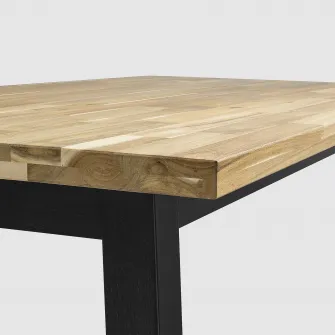 IKEA SKOGSTA Masa, inaltimea blatului acacia/negru, 150x74 cm