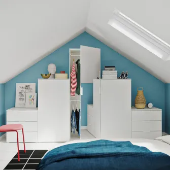 IKEA STRAUMEN Usa cu balamale cu amortizor, oglinda, 60x180 cm