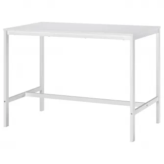 IKEA VIHALS Masa bar, inaltimea blatului alb/alb, 125x74x92 cm