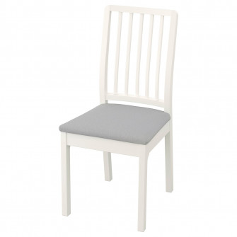 IKEA EKEDALEN Scaun, alb, Orrsta gri