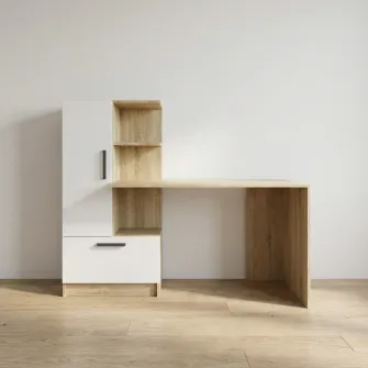 Masa 4home Standard (Masa stanga), 150x120x60 cm, Stejar Sonoma/Nimfea Alba