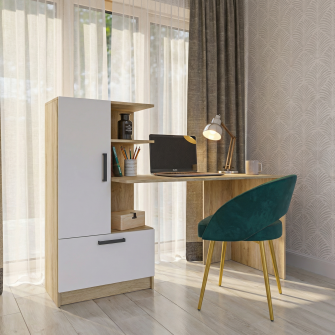 Masa 4home Standard (L), 150x120x60 cm, Stejar Sonoma/Nimfea Alba