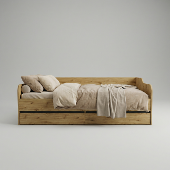 Pat 4home Ideea 200x90 cm, Stejar Artizanal/Gri Grafit