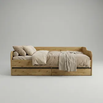 Pat 4home Ideea 200x90 cm, Stejar Artizanal/Gri Grafit
