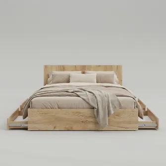 Pat 4home Ideea 2S, 160x200 cm, Stejar Craft Auriu/Satin