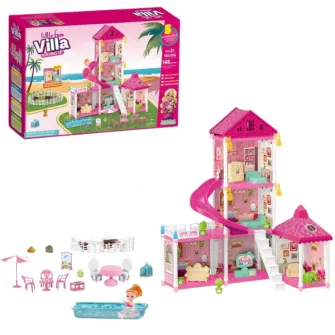 Casuta pentru papusi ''Vila Mica'' + accesorii, 148 elem.