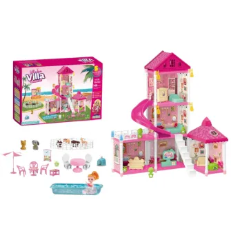 Casuta pentru papusi ''Vila Mica'' + accesorii, 148 elem.