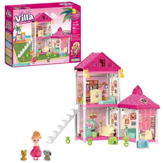Casuta pentru papusi ''Vila Mica'' + accesorii, 85 elem.