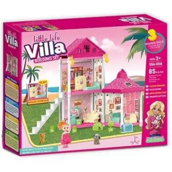 Casuta pentru papusi ''Vila Mica'' + accesorii, 85 elem.
