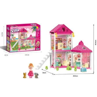 Casuta pentru papusi ''Vila Mica'' + accesorii, 85 elem.
