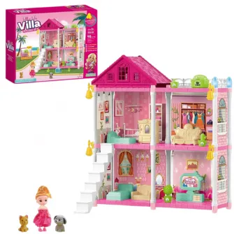 Casuta pentru papusi ''Vila Mica'' + accesorii, 98 elem.