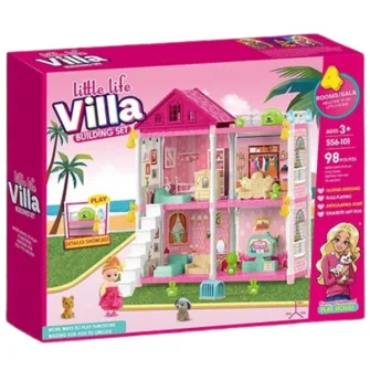 Casuta pentru papusi ''Vila Mica'' + accesorii, 98 elem.