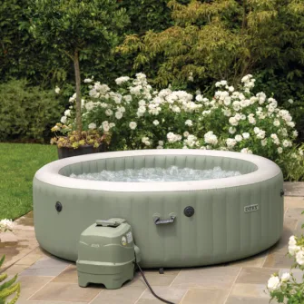 INTEX Jacuzzi SPA gonflabil ''Bubble Massage'' 196х71 cm, 795L, 4 persoane, Oliv