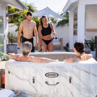 INTEX Jacuzzi SPA gonflabil ''Calacatta Dual Zone Deluxe''  175x71cm, 795L, 4 persoane