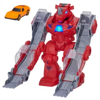 Robot rinocer cu pista, lumina si sunet Teamsterz