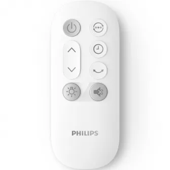 Ventilator Turn Inteligent Philips Seria 7000 CX7550/00, flux de aer puternic de 2.440 m³/h, Motor DC, racire puternica la 8.4 m/s, 4 moduri, 12 viteze, oscilatie mare de 80°, mod Somn Avansat si Silentios, Aromaterapie, aplicatie Air+, alb