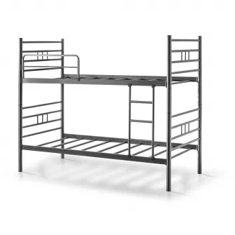 Pat supraetajat Gri R70 - 90?200 din metal vopsit electrostatic, potrivit pentru saltele 90?200 cm. Poate fi folosit supraetajat sau separat. Mobila Mega