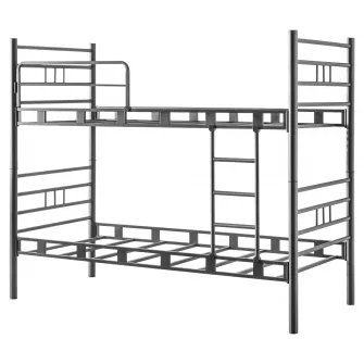 Pat supraetajat Gri RM70 - 90?200 din metal vopsit electrostatic, potrivit pentru saltele de 90?200 cm si utilizare supraetajata sau separata. Mobila Mega