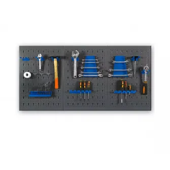 Panou metalic perforat pentru unelte NEX 1215x575x15 mm, Antracit