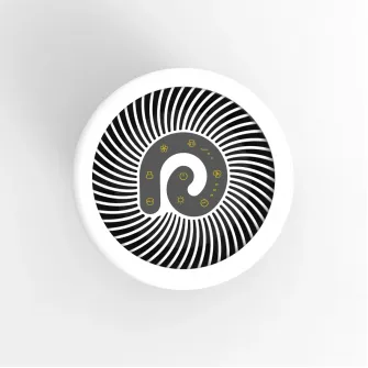 Purificator de aer Evoair, YuvoSpin, Lampa UV-C, Filtru 3in1, True Hepa, Carbon Activ,Alb