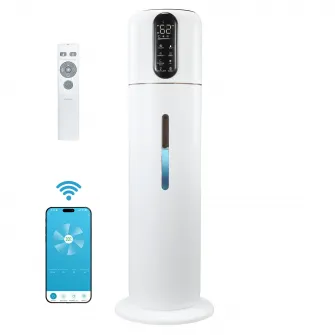 Umidificator Evoair STEAMI X8500 Smart, Wifi, Rezervor 8.5L, Capacitate de umidificare 300ml/h