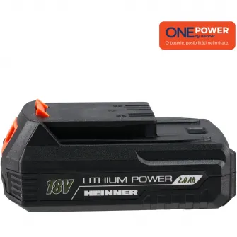 Acumulator Heinner HR-LAC001, 18 V, 2 Ah, tehnologie OnePower