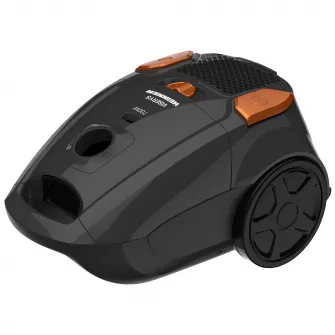 Aspirator cu sac Heinner HVC-MGRY1400-V2, 700 W, sac textil, 3 L, putere variabila, HEPA 12, tub telescopic metalic, Negru