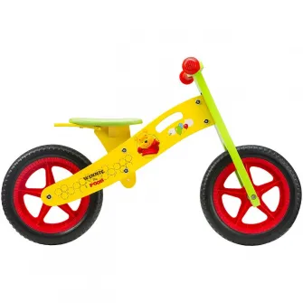 Bicicleta fara pedale din lemn Seven-WTP, Galben/Verde