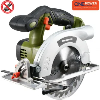 Fierastrau circular Heinner HR-LFC001, 18 V, 165 mm dimensiune lama, 4200 RPM, tehnologie OnePower, fara acumulator/incarcator