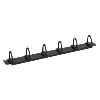 Organizator cabluri orizontal Triton 1U, 5 inele, Negru