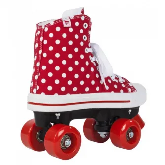 Role Rookie Canvas High Polka Dots, 38 Rosu Alb