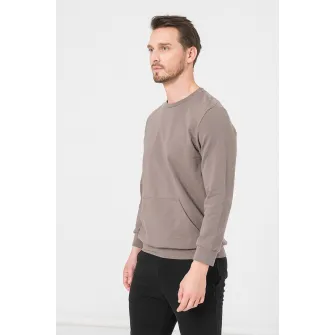 Pegas, Bluza sport cu buzunar kangaroo, Maro taupe, L