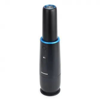 Aspirator de mana Heinner Blackstone HHVC-D7.2BK, 70 w, acumulator li 7.2v, putere absorbtie 5 kpa, indicator led, capacitate recipient praf 50 ml, autonomie 12 min, durata incarcare 3 ore, adaptor USB, accesorii perie 2 in 1, negru