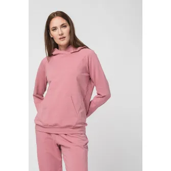 PEGAS, Hanorac din amestec de bumbac cu buzunare, Roz prafuit, XL