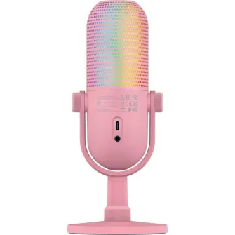 Microfon Razer Seiren V3 Chroma RGB USB, frecventa raspuns 20 Hz - 20000 Hz, sensibilitate 34 Db, Roz