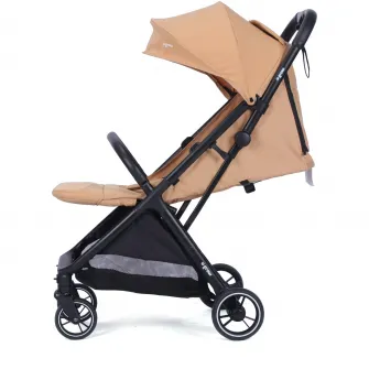 Carucior sport pentru bebelusi cu sistem autofold U-Grow, de la nastere, pana la 22 kg, maro