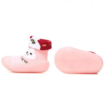 Sosete antiderapante Pink Kitty U-Grow 18 - 24 luni