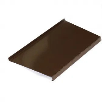 Set pervaz aluminiu, latime 18 cm x 102 cm lungime, maro, cu capace laterale, pentru ferestre, aluminiu extrudat